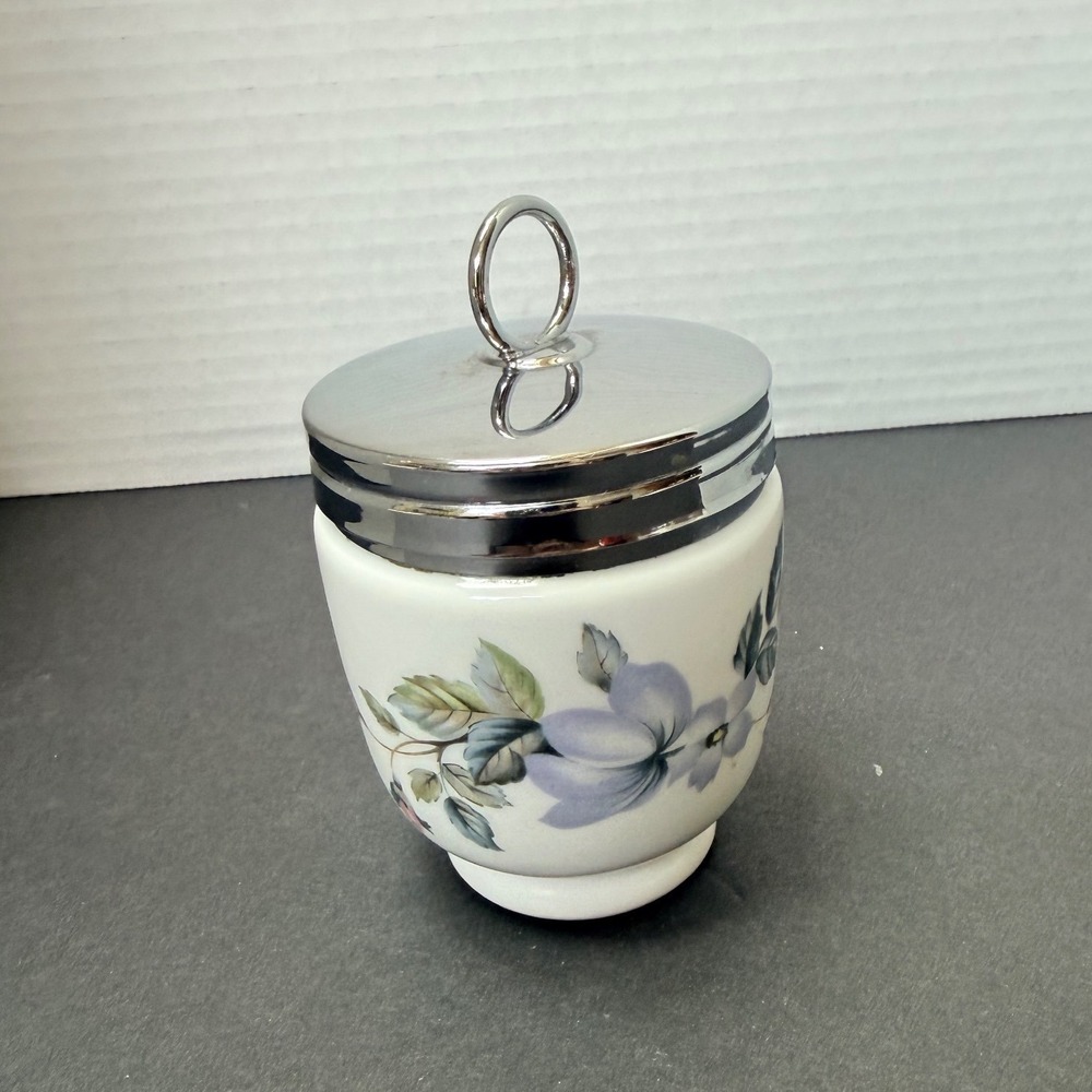 Royal Worcester King Size Egg Coddler Floral Porcelain Made in England Vintage